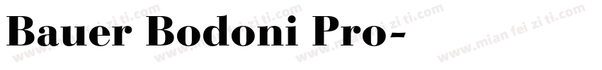 Bauer Bodoni Pro字体转换
